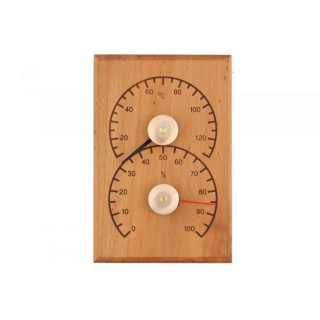 4Living Collection - Sauna thermometer & hygrometer heat treated alder
